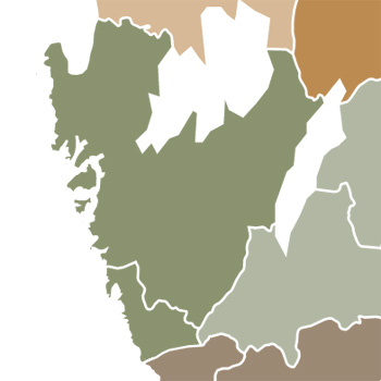 Karta region västra Götaland