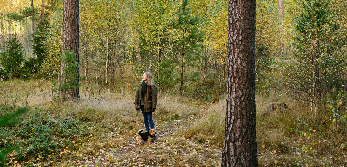 Skogsägare med hund. Foto: Christian Gustavsson