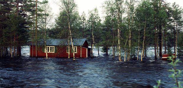 Översvämning. Foto: Skogenbild
